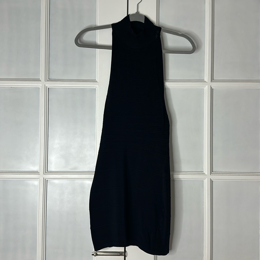 Bebe halter dress.  Size Small. Black.  Cut out back